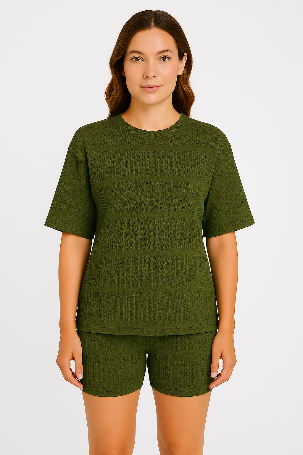 Ensemble Pull Femme – Maille Légère – Haut Coupe Ample – Short Ajusté Respirant