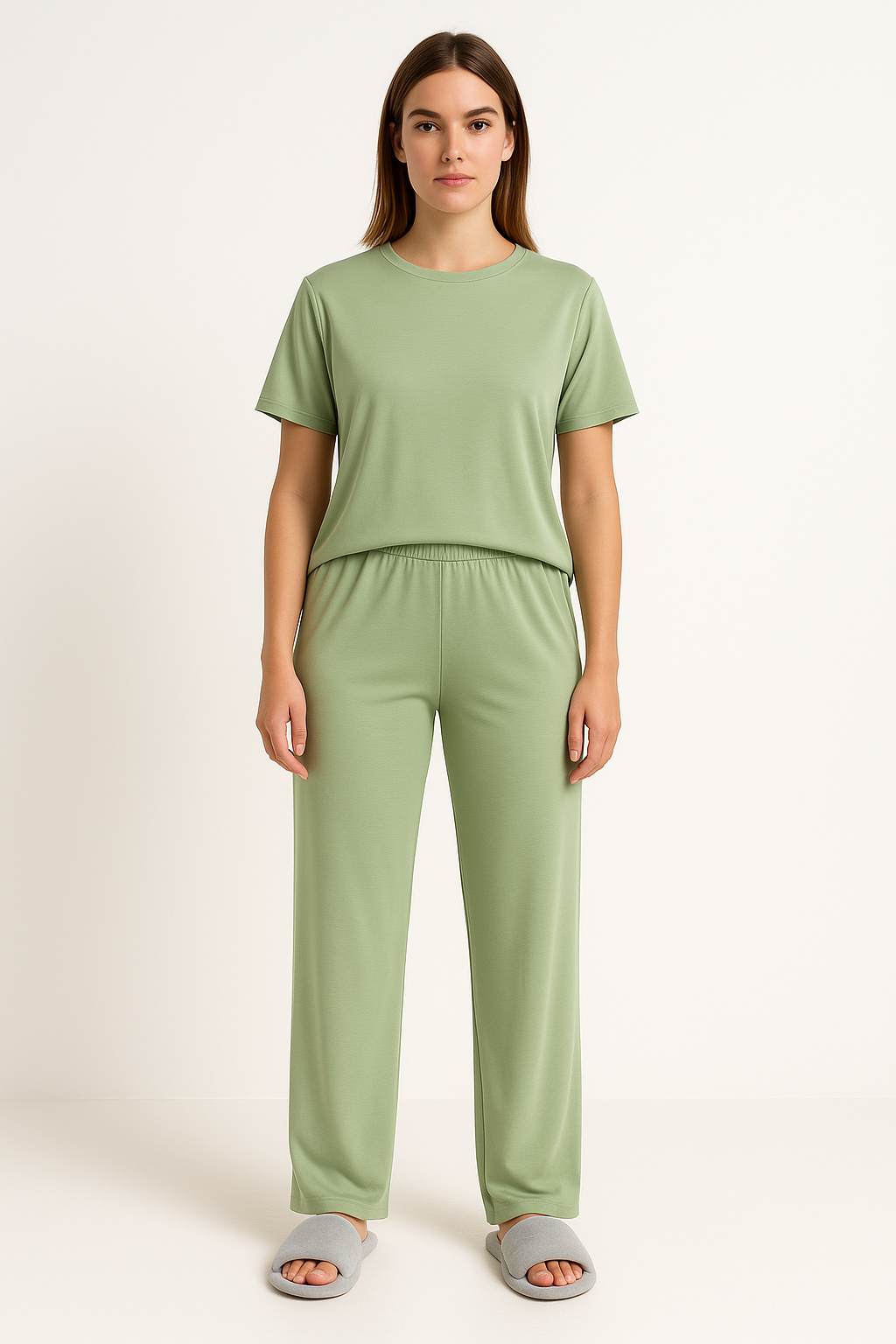 Ensemble de détente femme – Coupe large – Haut court manches courtes – Tissu respirant