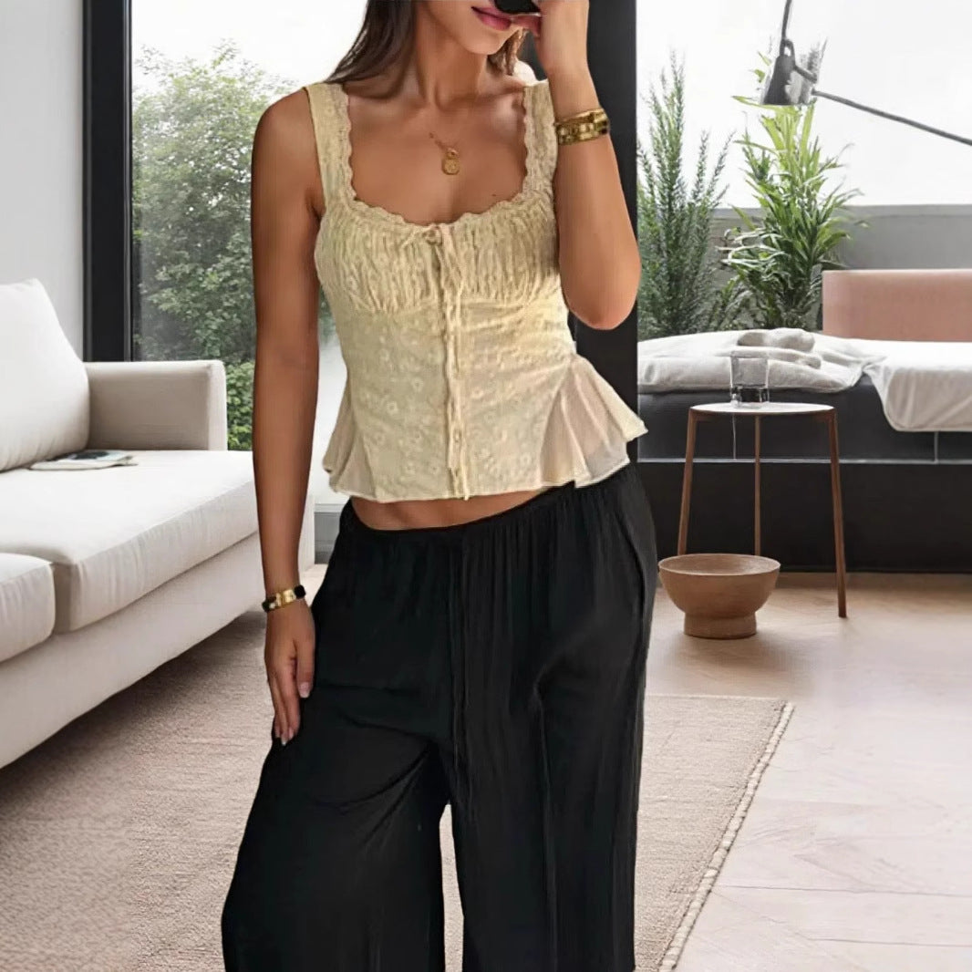 Ensemble Femme Jupe Sirène et Haut Dentelle – Ajusté – Épaules Dénudées – Élégant