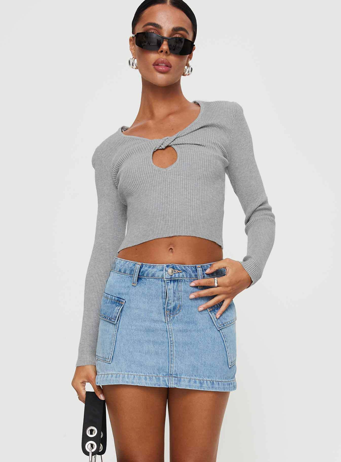 Jupe Mini Femme – Coupe Slim – Denim Respirant – Poches Avant – Fermeture Zip Bouton