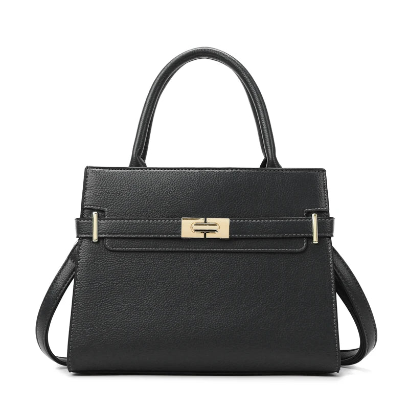 Sac à Main Femme – Cuir Végan Luxe – Forme Structurée – Fermoir Métallique Élégant