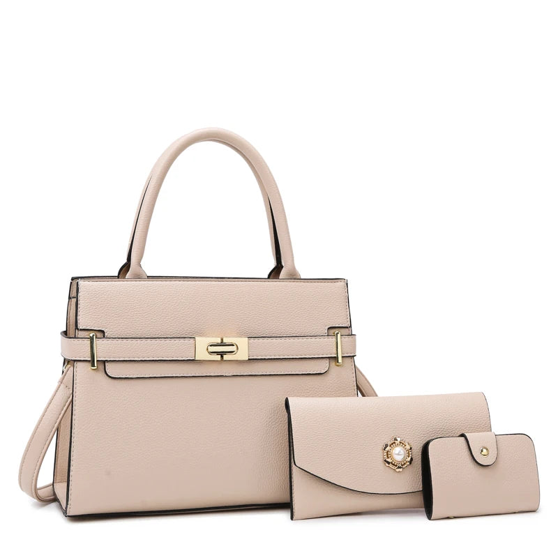Sac à Main Femme – Cuir Végan Luxe – Forme Structurée – Fermoir Métallique Élégant