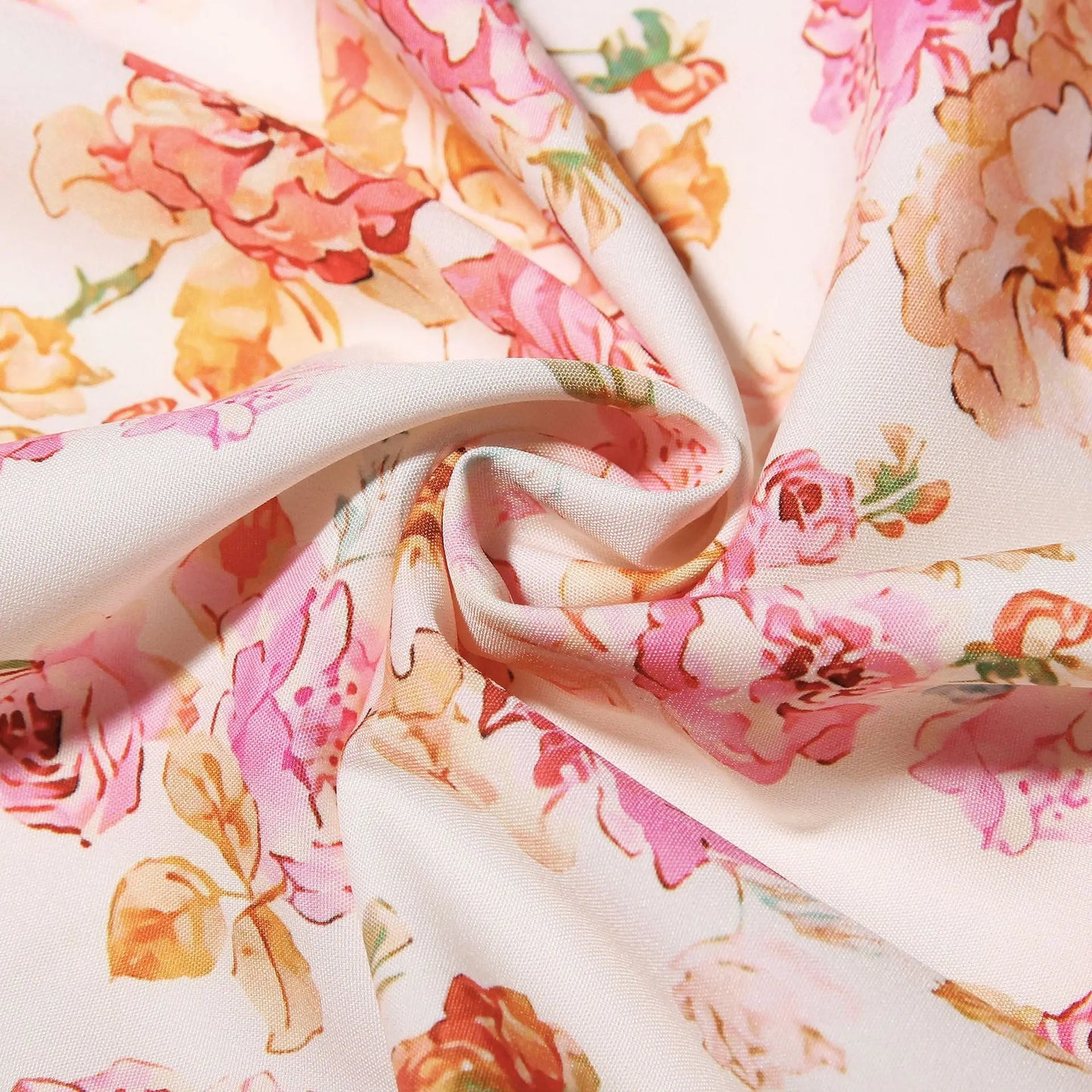 Robe Midi Femme – Coupe Cintrée Évasée – Imprimé Floral – Fente Latérale Élégante