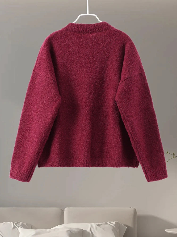 Cardigan Femme - Maille Texturée - Coupe Décontractée - Boutonnage Frontal Chic