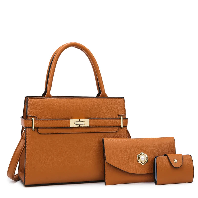 Sac à Main Femme – Cuir Végan Luxe – Forme Structurée – Fermoir Métallique Élégant