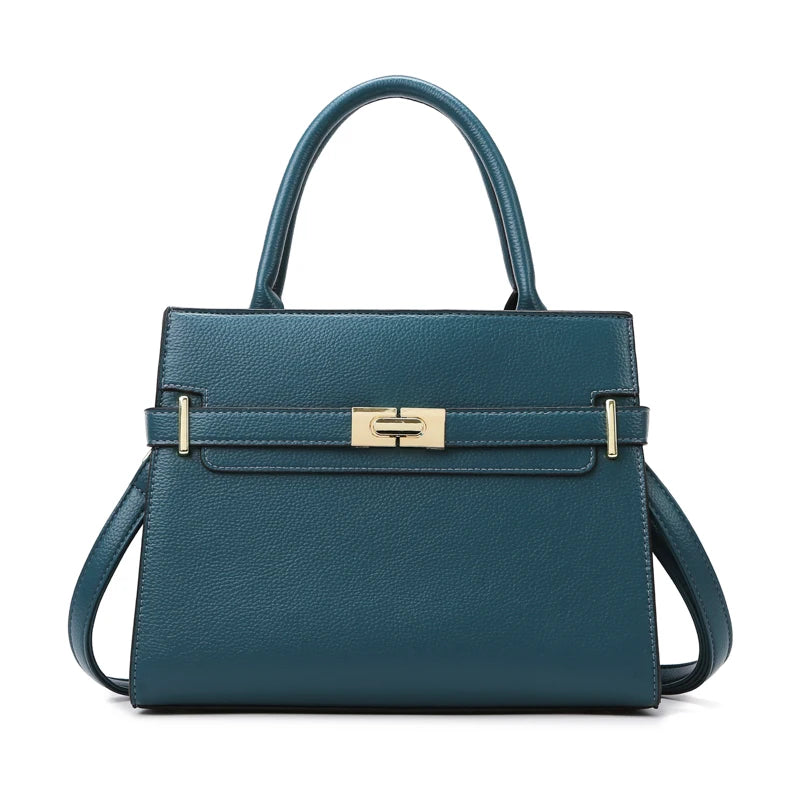 Sac à Main Femme – Cuir Végan Luxe – Forme Structurée – Fermoir Métallique Élégant