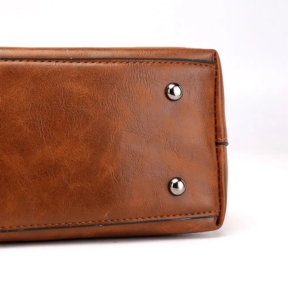 Sac Cabas Femme - Cuir Véritable - Multi-Poches - Bandoulière Ajustable Amovible
