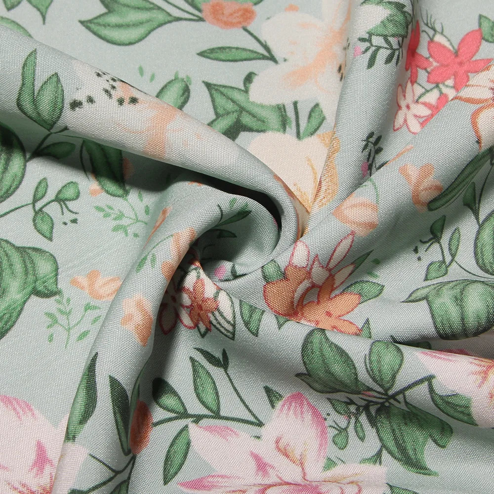 Robe Midi Femme – Coupe Cintrée Évasée – Imprimé Floral – Fente Latérale Élégante