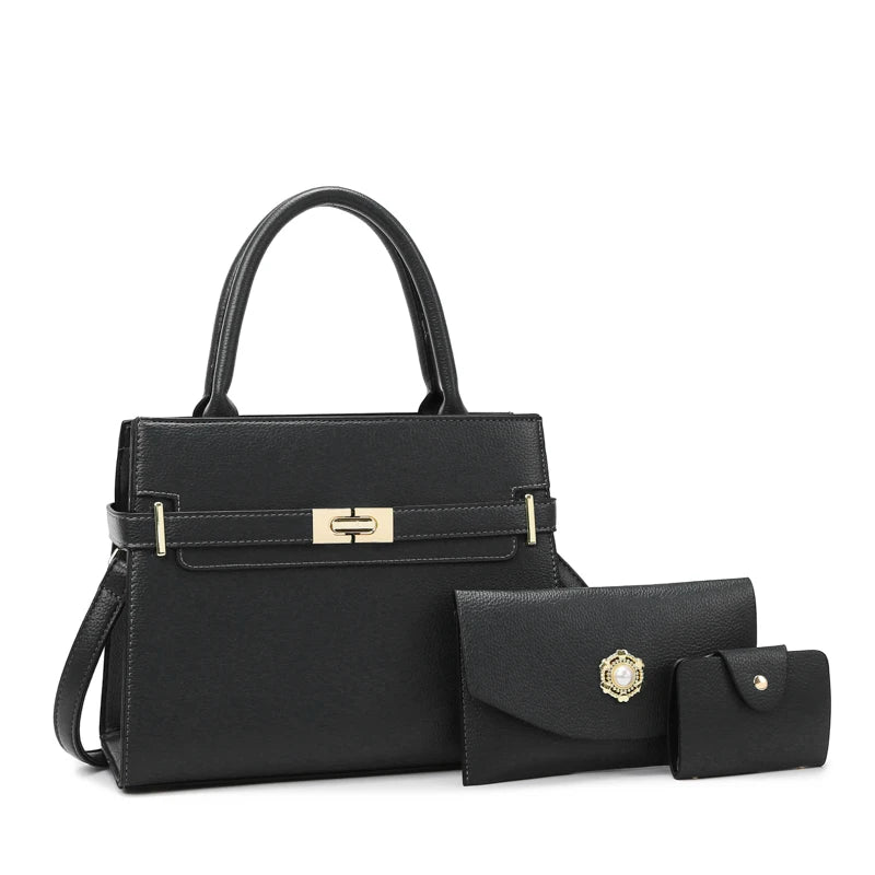 Sac à Main Femme – Cuir Végan Luxe – Forme Structurée – Fermoir Métallique Élégant