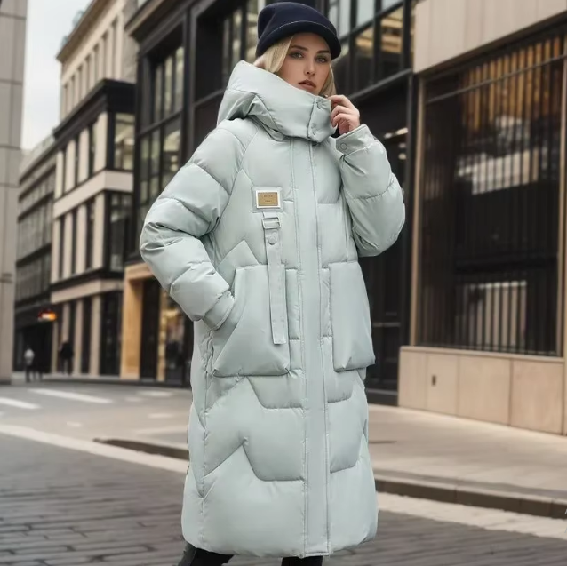 Serena™ | Der lange Daunenmantel, warm mit Reißverschluss