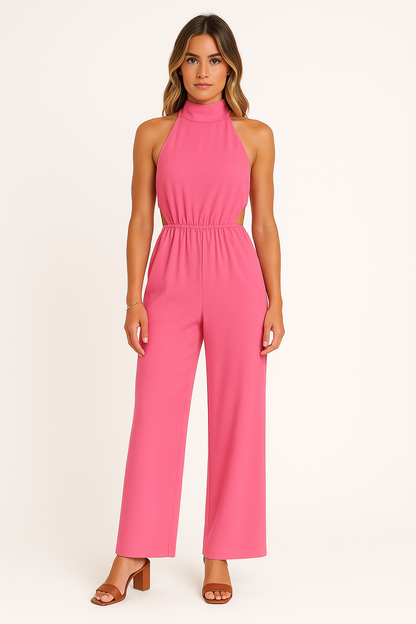 Combinaison femme – Dos nu – Coupe ample – Jambes larges – Détail découpé