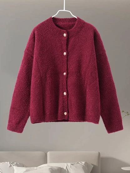 Cardigan Femme - Maille Texturée - Coupe Décontractée - Boutonnage Frontal Chic