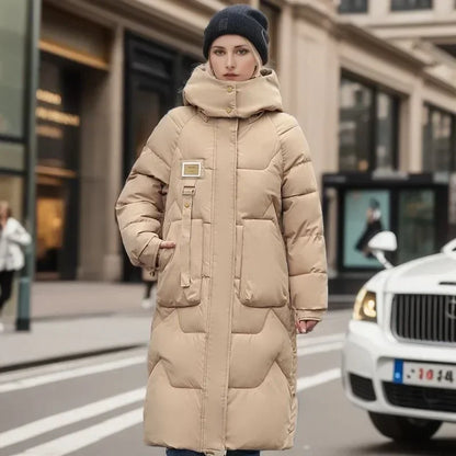 Serena™ | Der lange Daunenmantel, warm mit Reißverschluss
